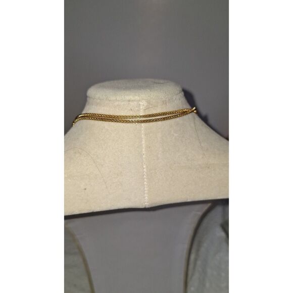 A Double Tassel Gold Tone Chain Women's Necklace Elegant Classy Roaring 20's - Picture 6 of 9